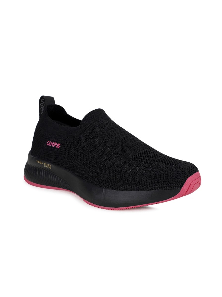 Women Campus Sports Shoes & Floaters | Buy Campus Women Black Mesh Slip On Walking Shoes - Footwear For Women