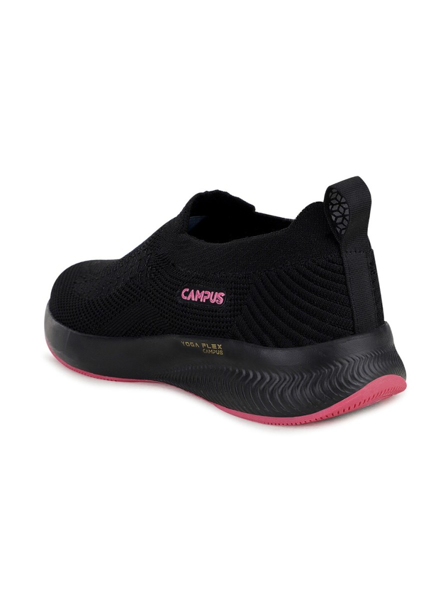 Women Campus Sports Shoes & Floaters | Buy Campus Women Black Mesh Slip On Walking Shoes - Footwear For Women