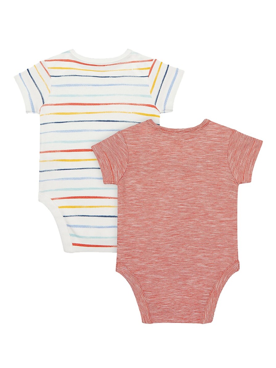 Kids mothercare Bodysuits | Buy Mothercare Infant Boys Pack Of 2 Striped Pure Cotton Bodysuits - Apparel For Boys