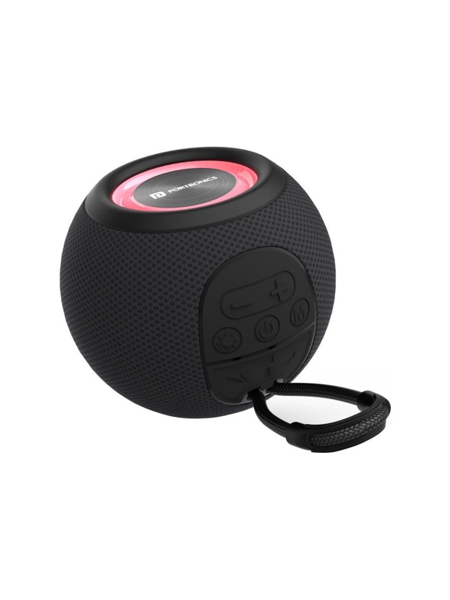 Men Portronics Speakers | Buy Portronics Black 5W Bluetooth 5.3 Wireless Speaker With Led Lights - Accessories For Unisex