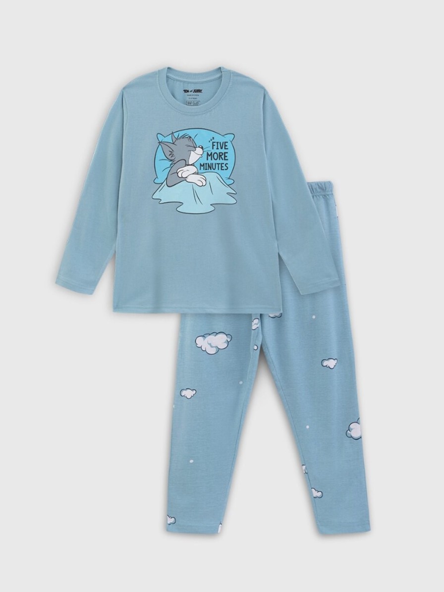 Kids Nap Chief Nightwear & Loungewear | Buy Nap Chief Kids Tom & Jerry Printed Pure Cotton Night Suit - Apparel For Unisex Kids