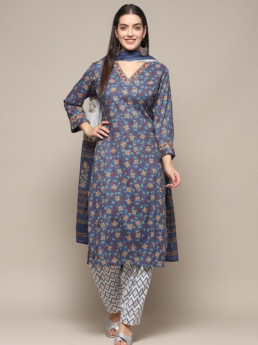 Women Biba Dress Materials | Buy Biba Floral Printed Unstitched Dress Material - Apparel For Women