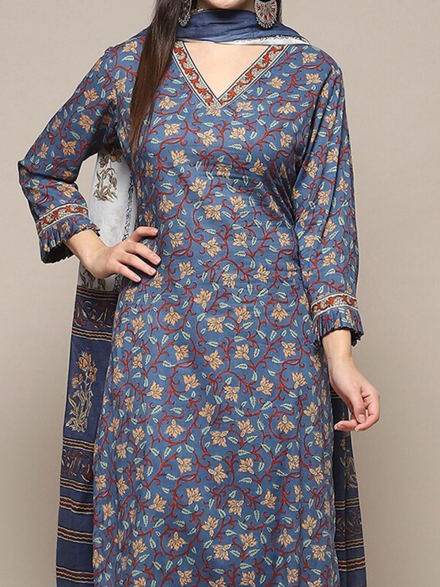 Women Biba Dress Materials | Buy Biba Floral Printed Unstitched Dress Material - Apparel For Women