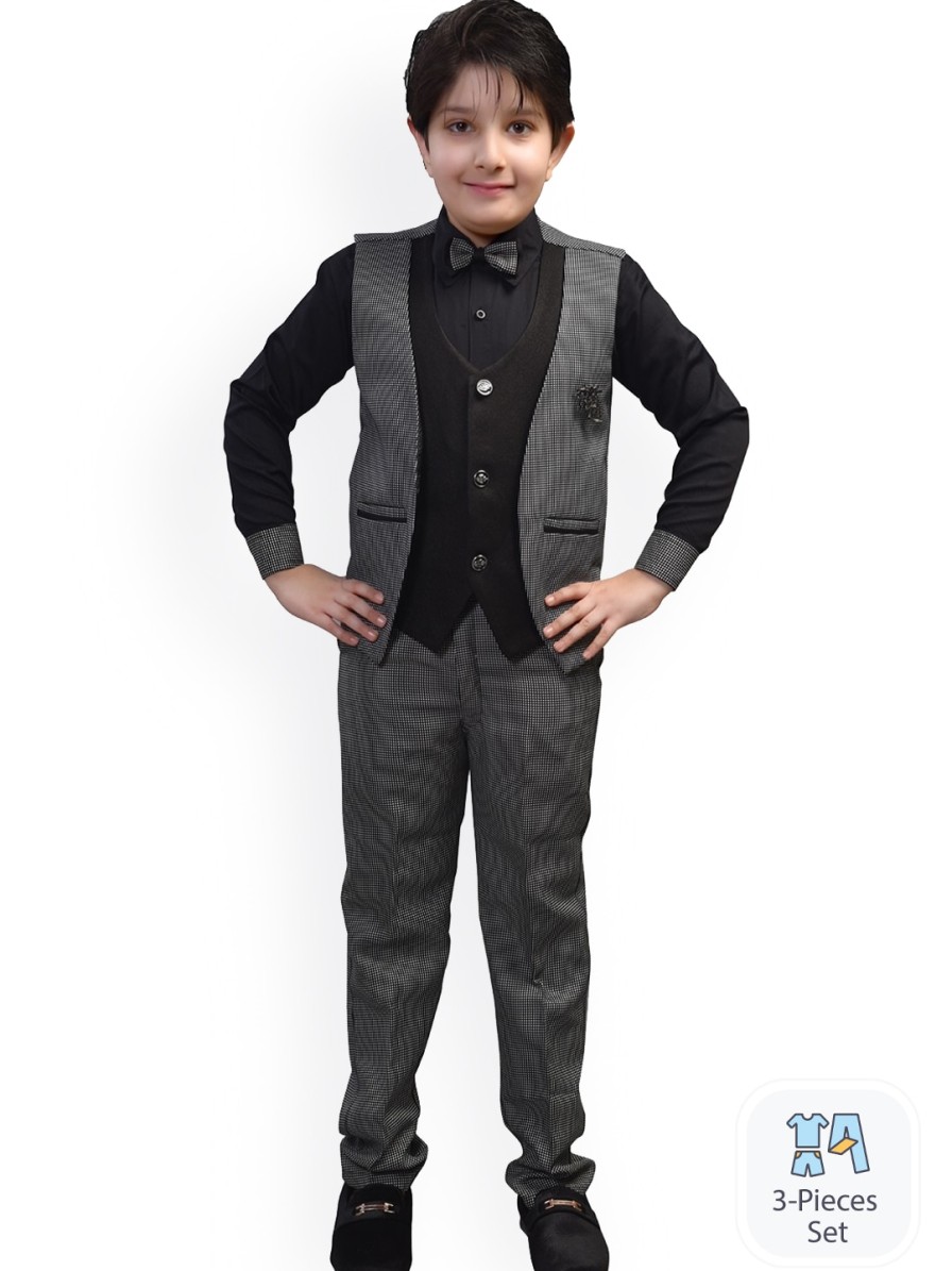 Kids BAESD Party Wear | Buy Baesd 3 Piece Single Breasted Partywear Suit - Apparel For Boys