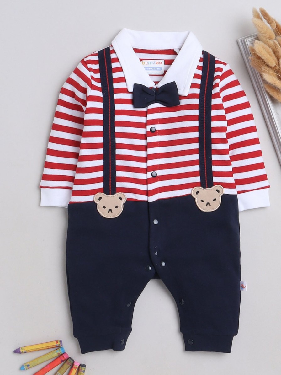 Kids BUMZEE Rompers & Sleepsuits | Buy Bumzee Infant Boys Striped Cotton Rompers - Apparel For Boys