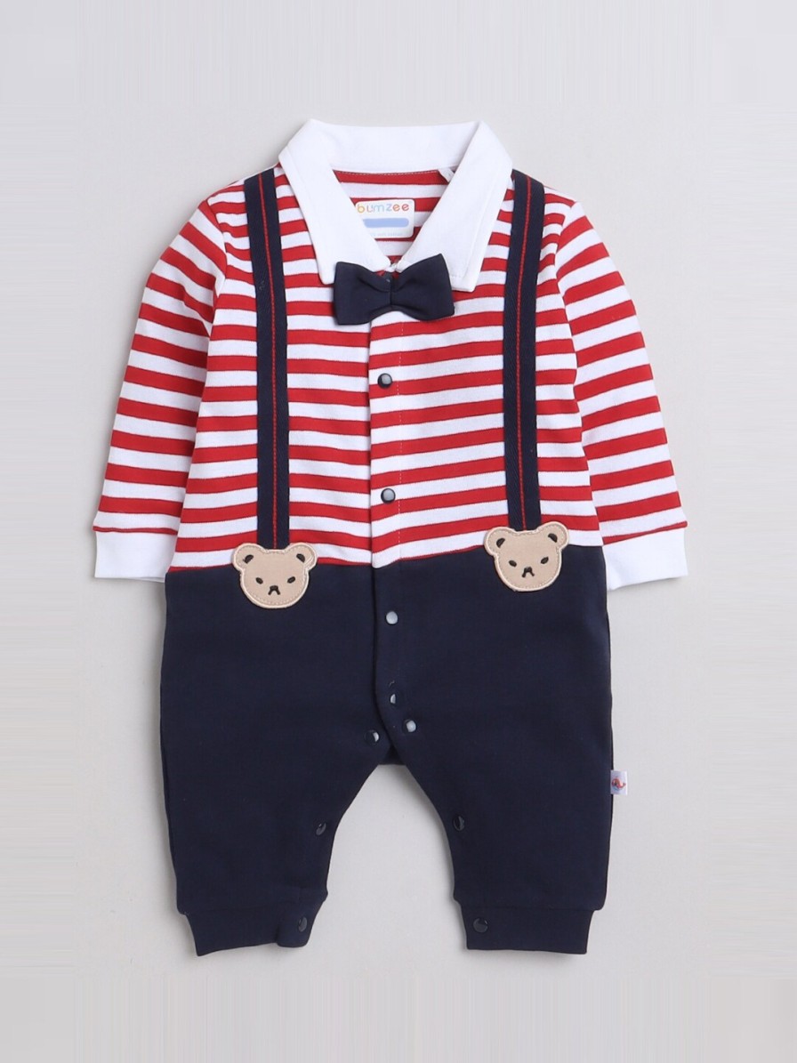 Kids BUMZEE Rompers & Sleepsuits | Buy Bumzee Infant Boys Striped Cotton Rompers - Apparel For Boys