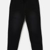 Kids Urbano Juniors Trousers | Buy Urbano Juniors Boys Black Slim Fit Solid Denim Joggers - Apparel For Boys