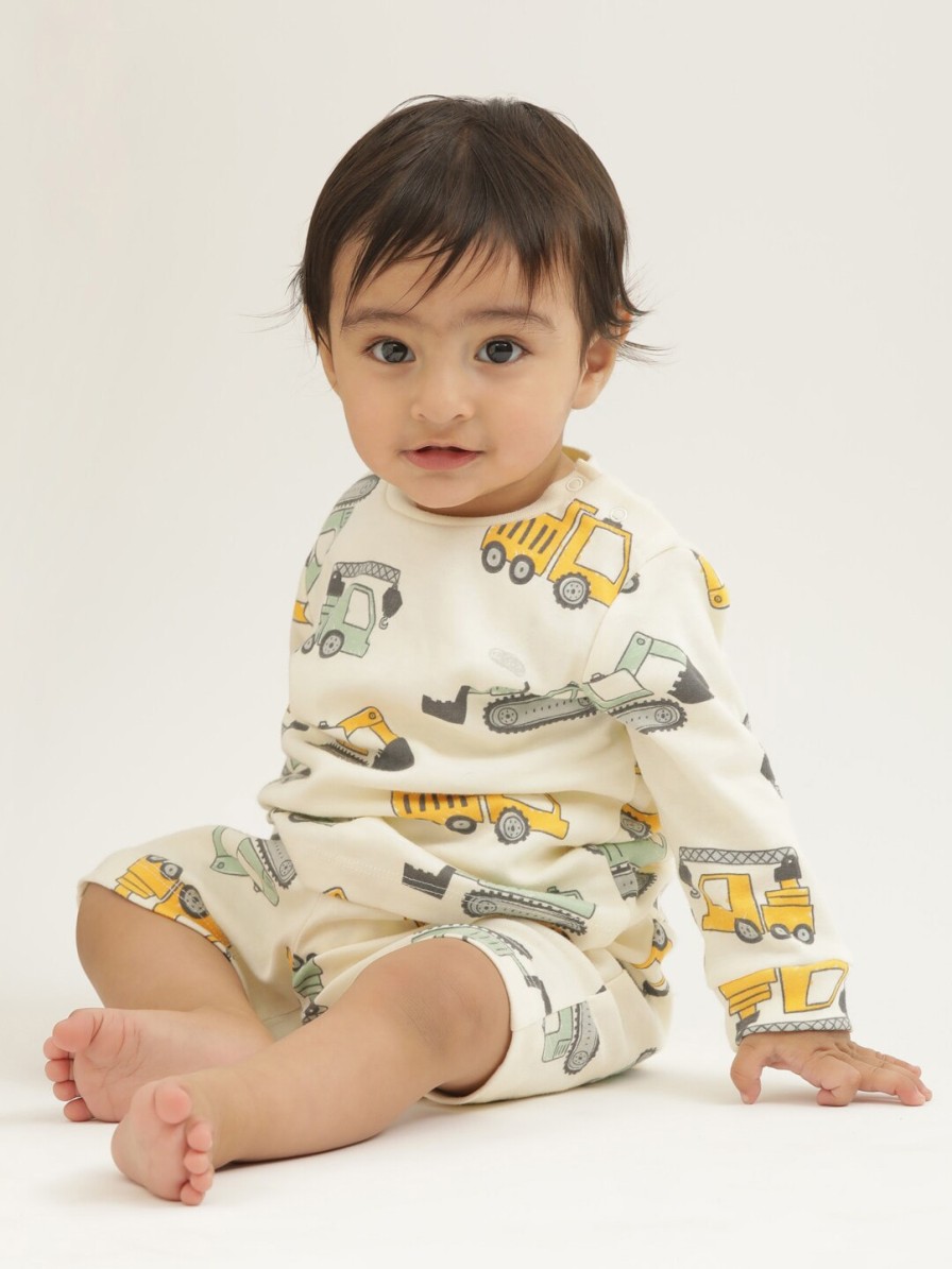 Kids Nap Chief Nightwear & Loungewear | Buy Nap Chief Infants Conversational Printed Pure Cotton Nightsuit - Apparel For Unisex Kids