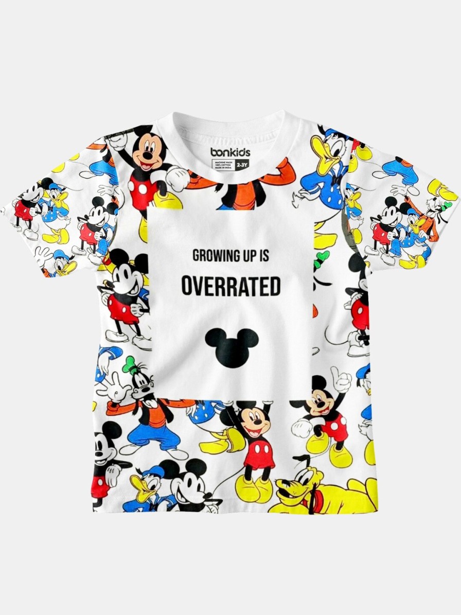 Kids BONKIDS T-Shirts | Buy Bonkids Boys White Mickey Mouse Printed T Shirt - Apparel For Boys