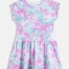 Kids mothercare Mothercare | Buy Mothercare Girls Tie And Dye Round Neck Knitted Pure Cotton Fit & Flare Dress - Apparel For Girls