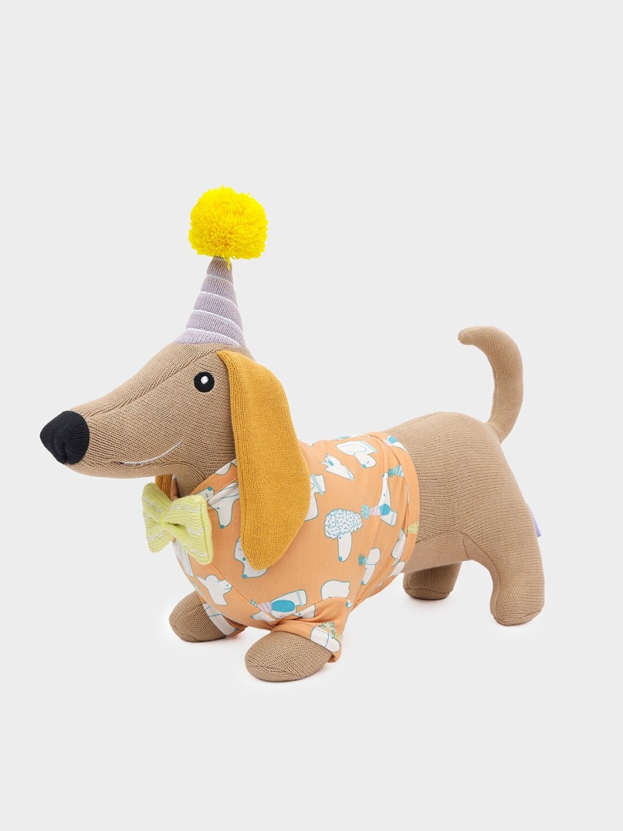 Kids MiArcus Soft Toys | Buy Miarcus Kids Brown & Orange Dog Soft Toy - Toys And Games For Unisex Kids