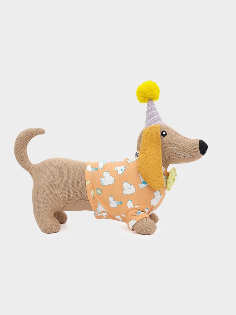 Kids MiArcus Soft Toys | Buy Miarcus Kids Brown & Orange Dog Soft Toy - Toys And Games For Unisex Kids