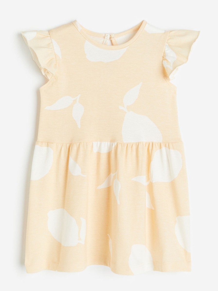 Kids H&M Dresses | Buy H&M Infant Girls Flounce Trimmed Pure Cotton Jersey Dress - Apparel For Girls