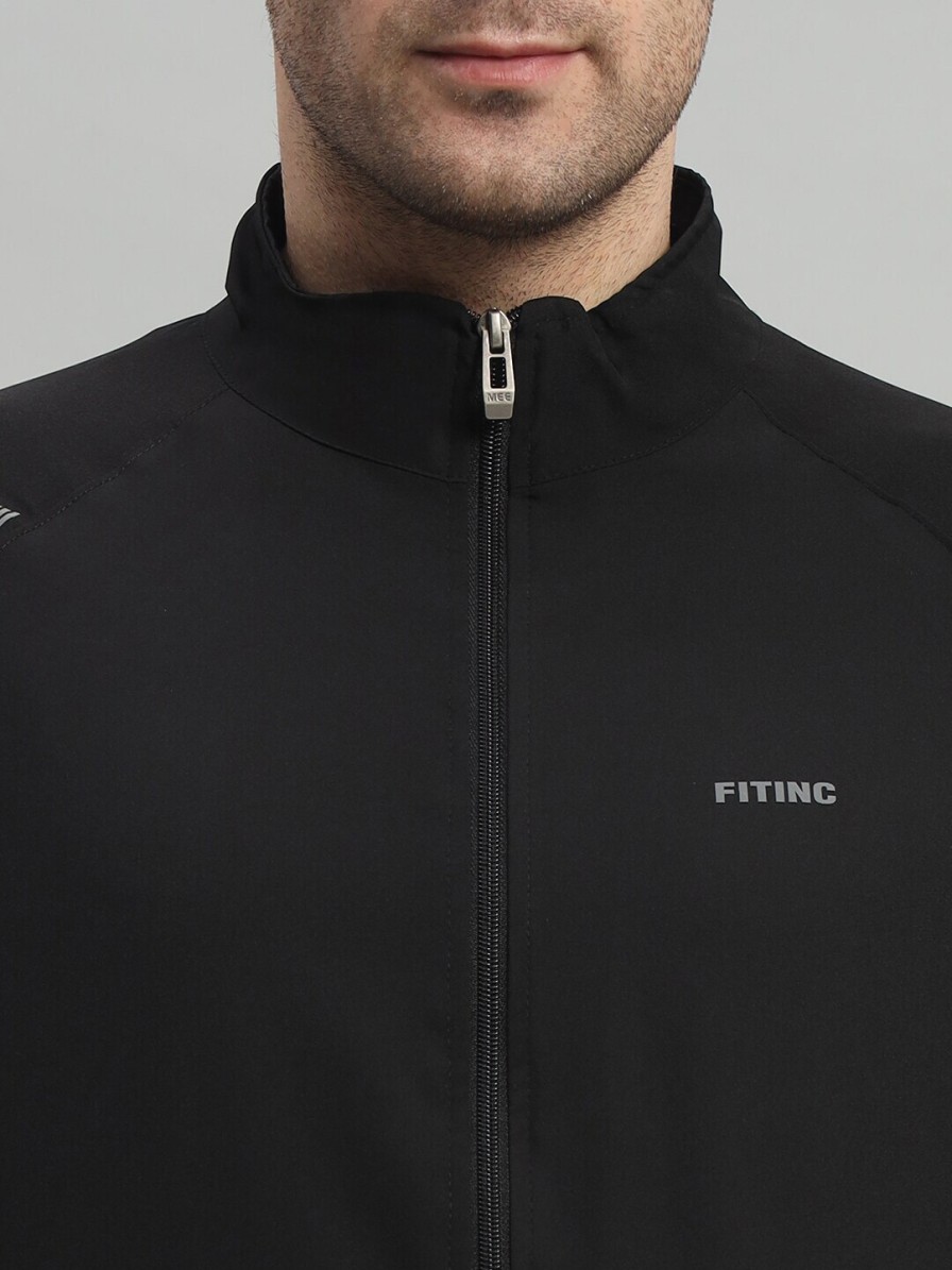 Men FITINC Jackets & Sweatshirts | Buy Fitinc Rapid Dry Stand Collar Lightweight Training Or Gym Sporty Jacket - Apparel For Men