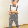 Kids BAESD Party Wear | Buy Baesd Boys Checked Dungaree With Shirt & Bow Tie - Apparel For Boys