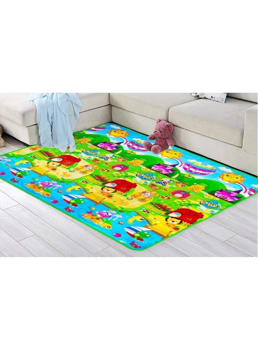 Kids SKYLOFTS Activity Toys | Buy Skylofts Kids Green & Blue Waterproof Double Side Crawling Baby Mat - Toys And Games For Unisex Kids