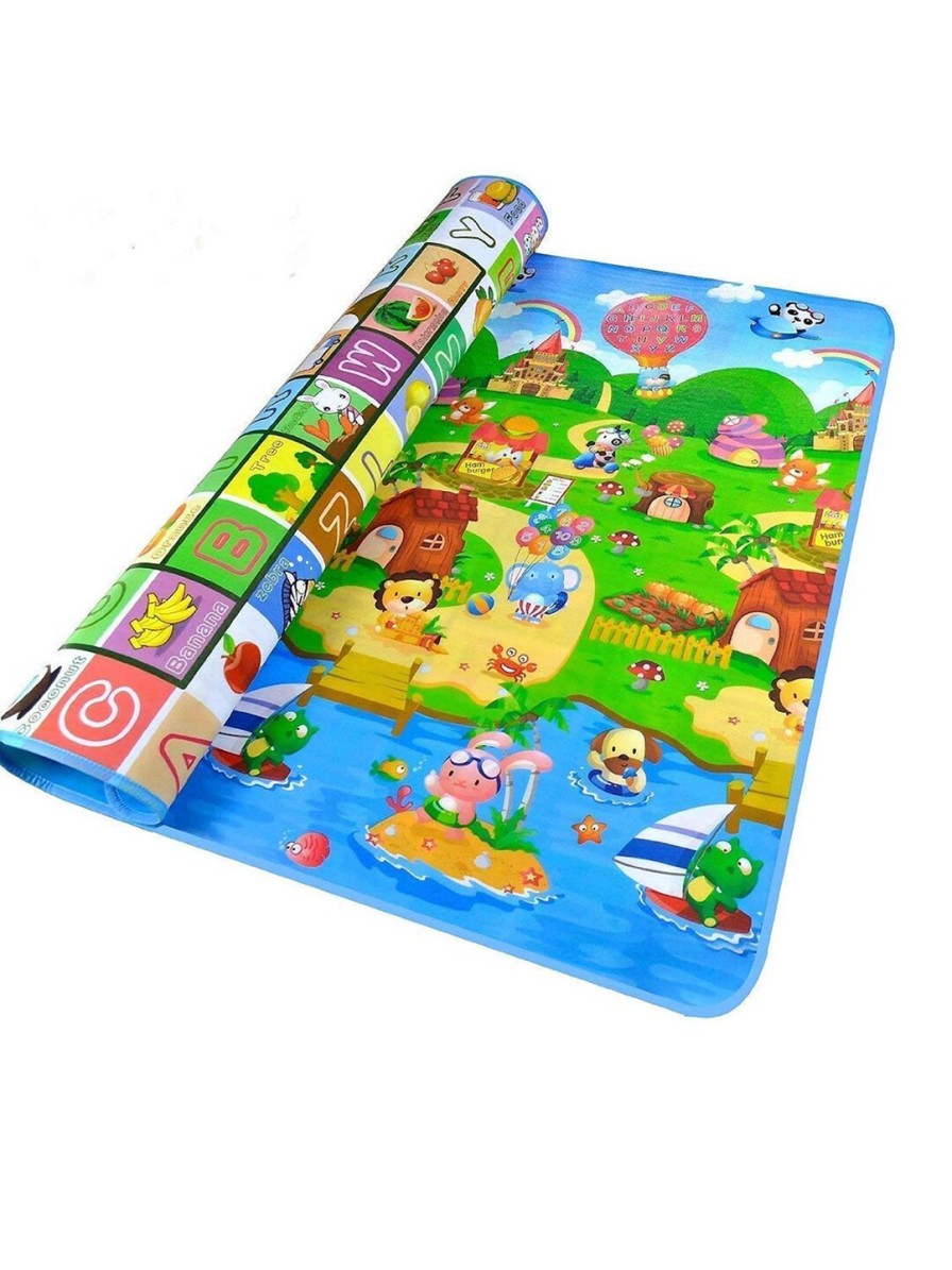 Kids SKYLOFTS Activity Toys | Buy Skylofts Kids Green & Blue Waterproof Double Side Crawling Baby Mat - Toys And Games For Unisex Kids