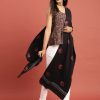 Women Taavi Dupattas & Shawls | Buy Taavi Women Black & Red Hand Block Print Pure Cotton Dupatta - Apparel For Women