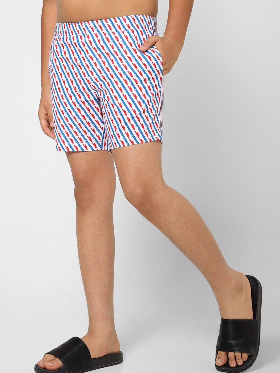 Kids Jack & Jones Shorts | Buy Jack & Jones Boys White Stripes Printed Shorts - Apparel For Boys