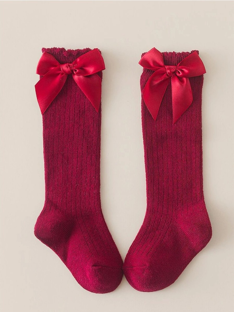 Kids EL REGALO Socks | Buy El Regalo Girls Maroon Solid Calf Length Socks - Accessories For Girls