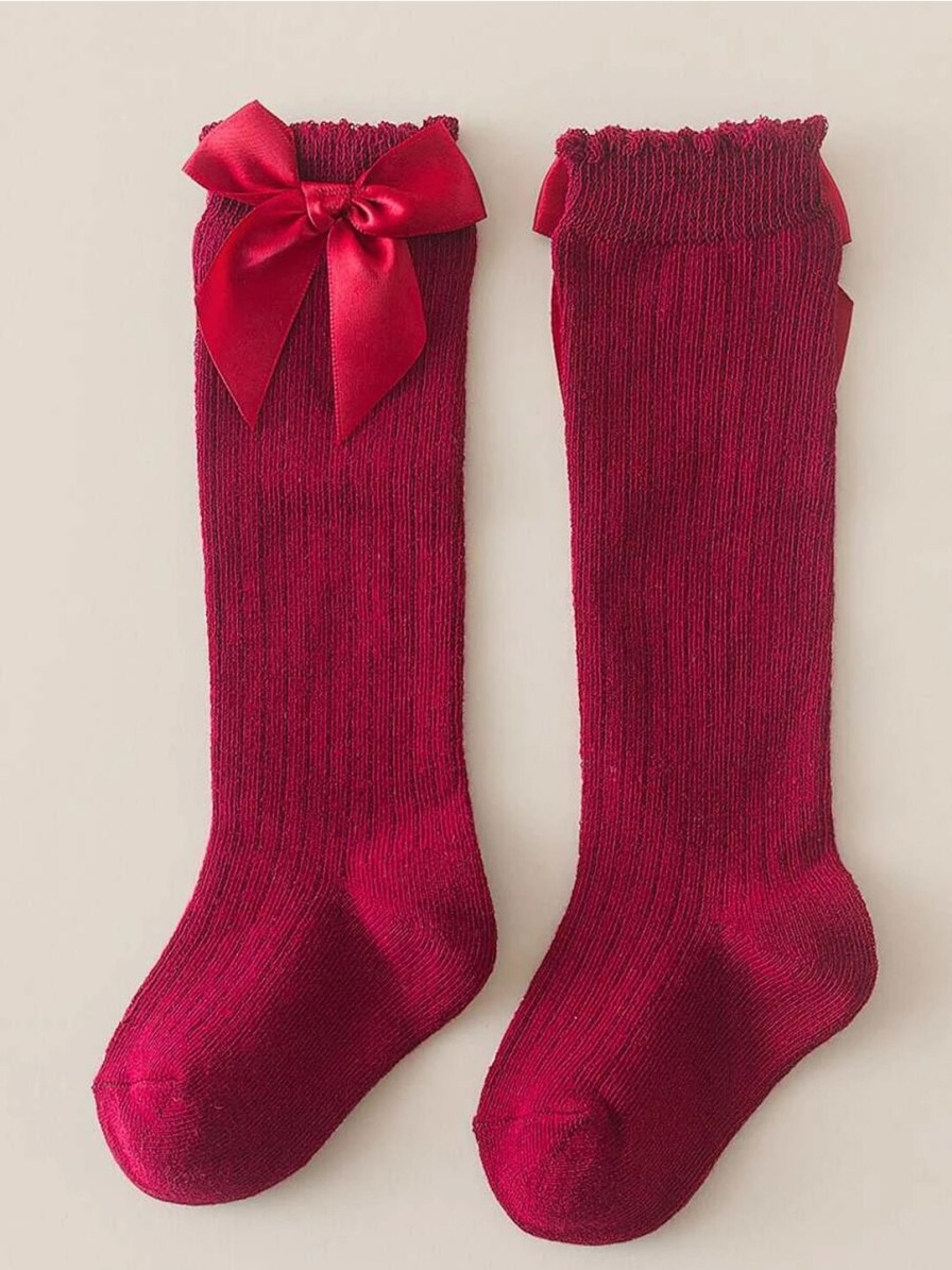 Kids EL REGALO Socks | Buy El Regalo Girls Maroon Solid Calf Length Socks - Accessories For Girls