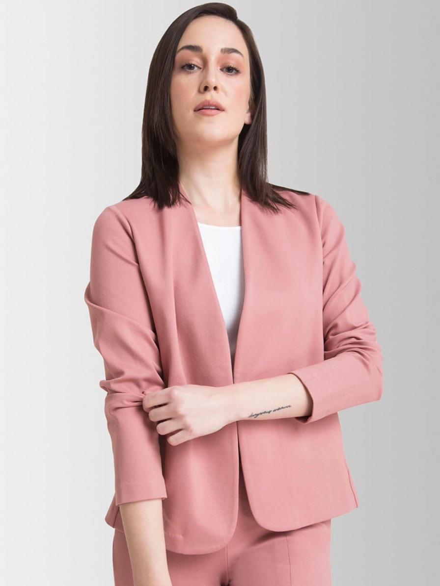 Women FableStreet Blazers & Waistcoats | Buy Fablestreet Livin Open Front Blazer - Apparel For Women