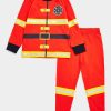 Kids mothercare Mothercare | Buy Mothercare Boys Red Mini Firefighter Printed Pure Cotton T Shirt With Joggers - Apparel For Boys