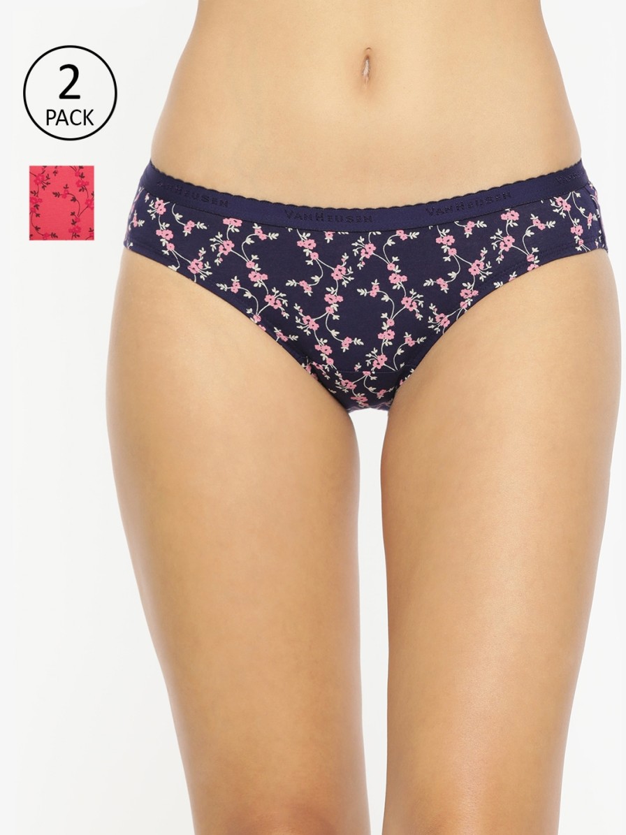 Women Van Heusen Briefs | Buy Van Heusen Women Pack Of 2 Assorted Printed Antibacterial Bikini Briefs 11108 - Apparel For Women