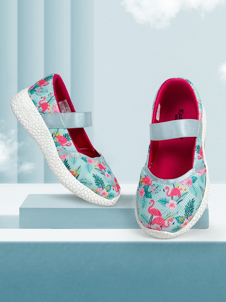 Kids KazarMax Flats | Buy Kazarmax Girls Flamingo Print Ballerinas - Footwear For Girls