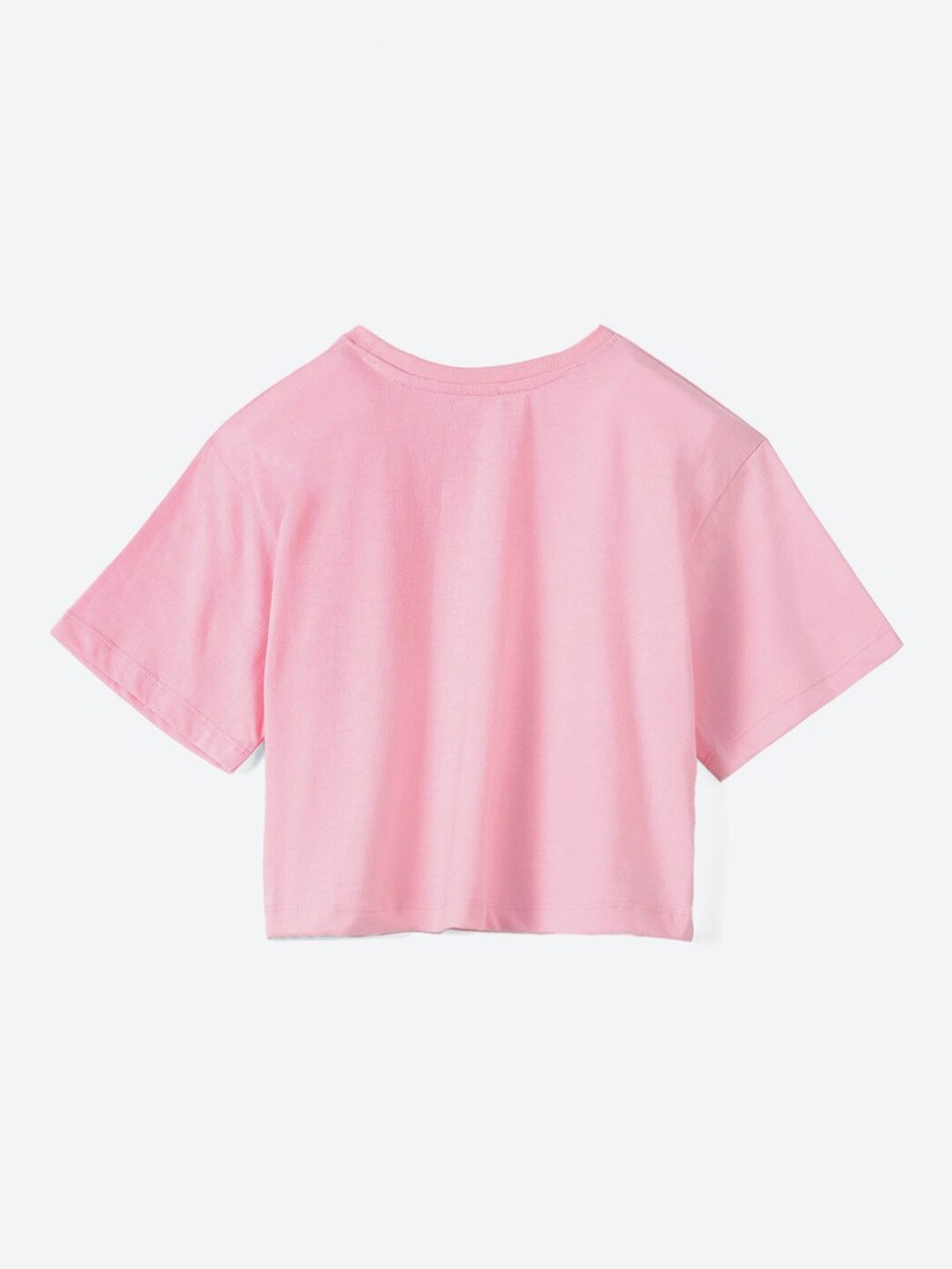 Kids Mast & Harbour Tshirts | Buy Mast & Harbour Girls Typography Printed Pure Cotton Boxy Crop T Shirt - Apparel For Girls