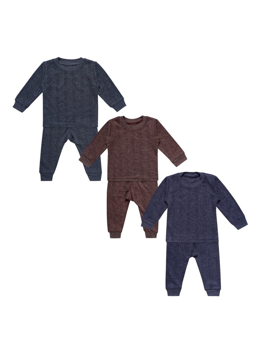 Kids Superminis Innerwear & Thermals | Buy Superminis Infant Kids Pack Of 3 Striped Pure Cotton Thermal Set - Apparel For Unisex Kids