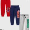 Kids YK Marvel Track Pants & Pyjamas | Buy Yk Marvel Boys Pack Of 3 Red,Blue & Grey Printed Joggers - Apparel For Boys