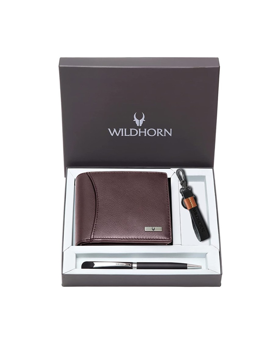 Men WildHorn Accessory Gift Sets | Buy Wildhorn Textured Leather Accessory Gift Set - Accessories For Men