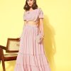 Women Libas Lehenga Cholis | Buy Libas Pink Embellished Sequinned Ready To Wear Lehenga & Blouse With Dupatta - Apparel For Women