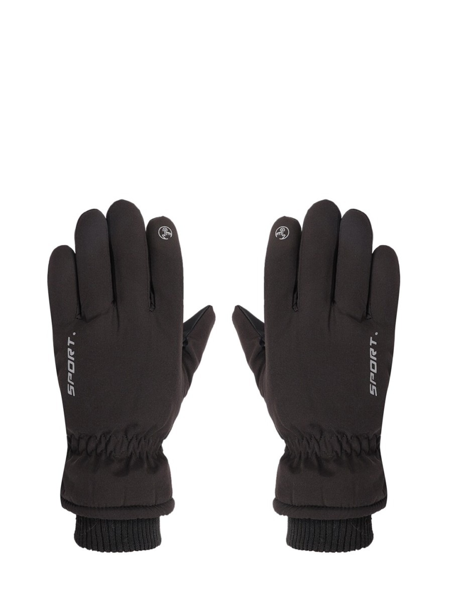 Men FabSeasons Mufflers, Scarves & Gloves | Buy Fabseasons Black Solid Touchscreen Enabled Waterproof Warm Winter Gloves - Accessories For Unisex