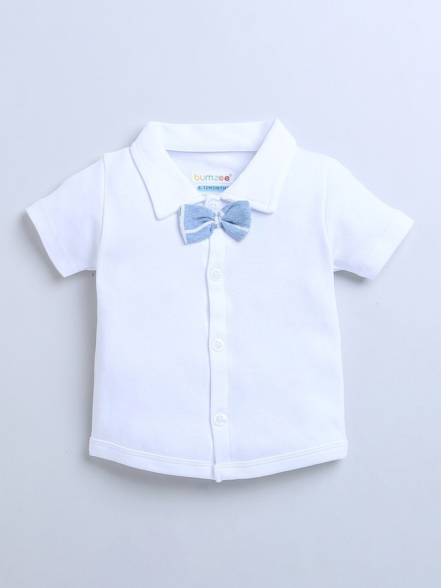 Kids BUMZEE Clothing Sets | Buy Bumzee Boys Pure Cotton Clothing Set With Bow Suspender & Cap - Apparel For Boys