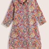 Kids Sangria Dresses | Buy Sangria Girls Floral Print Shirt Midi Dress - Apparel For Girls