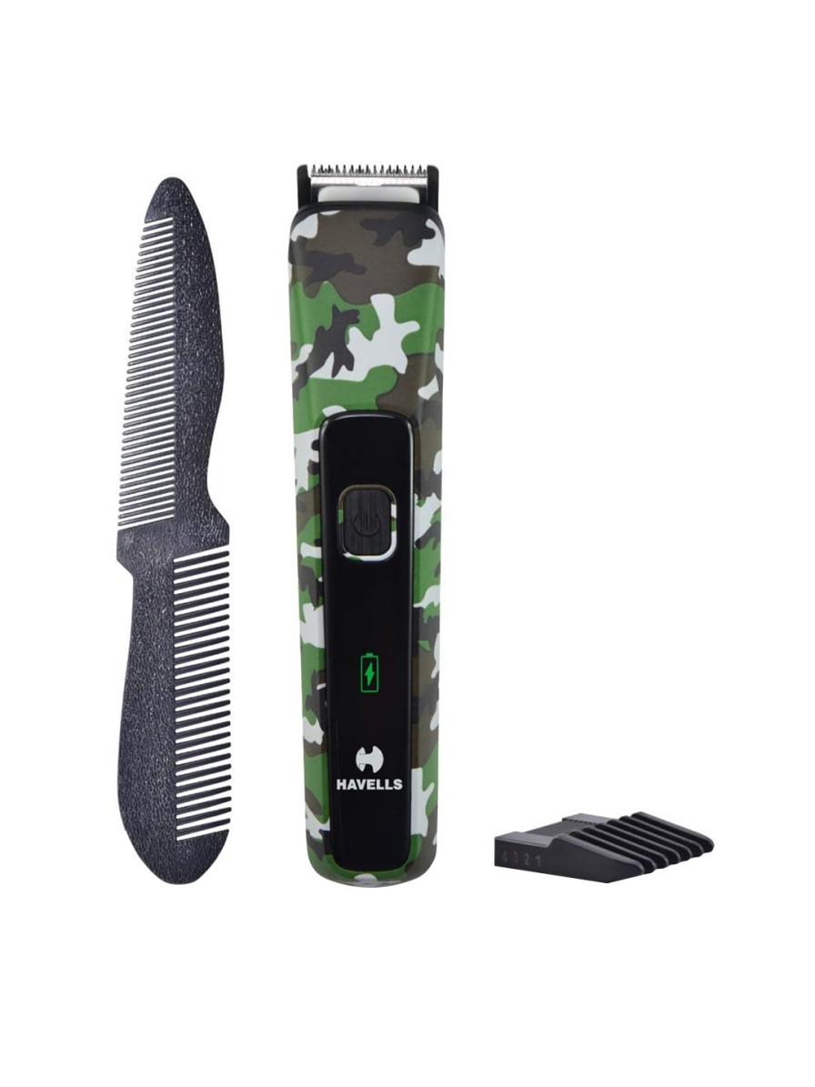 Men Havells Trimmers | Buy Havells Bt5113C Green And Black Rechargeable Beard Trimmer - Personal Care For Men