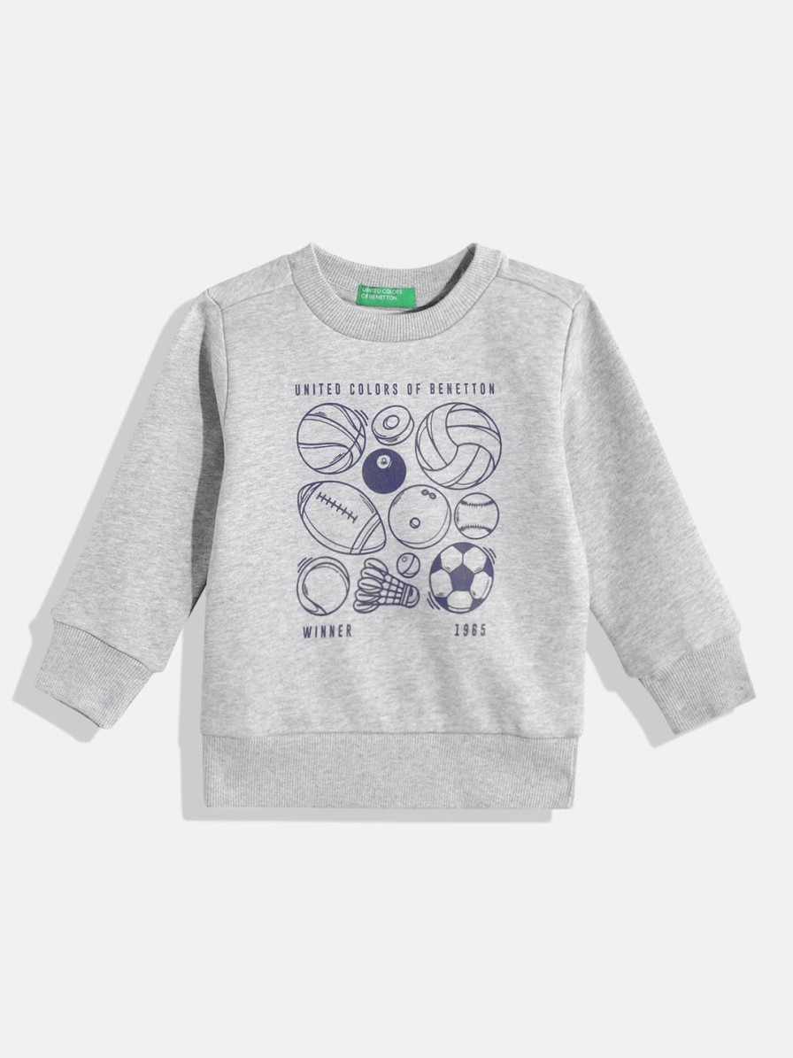 Kids United Colors of Benetton Winter Wear | Buy United Colors Of Benetton Boys Printed Sweatshirt - Apparel For Boys