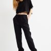 Women H&M Trousers & Capris | Buy H&M Women Black High Waisted Joggers - Apparel For Women