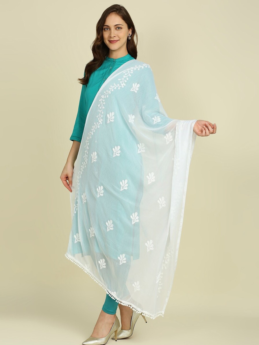 Women Dupatta Bazaar Dupattas & Shawls | Buy Dupatta Bazaar Embroidered Chiffon Dupatta - Apparel For Women