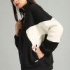 Women Roadster Sweaters & Sweatshirts | Buy The Roadster Lifestyle Co Women Black & Off White Colourblocked Sweatshirt - Apparel For Women