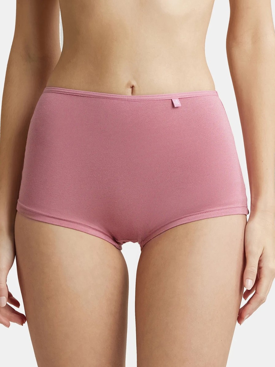 Women JocBest Briefs | Buy Jockey Women Pink Solid Boy Short Briefs Ss04 0105 - Apparel For Women