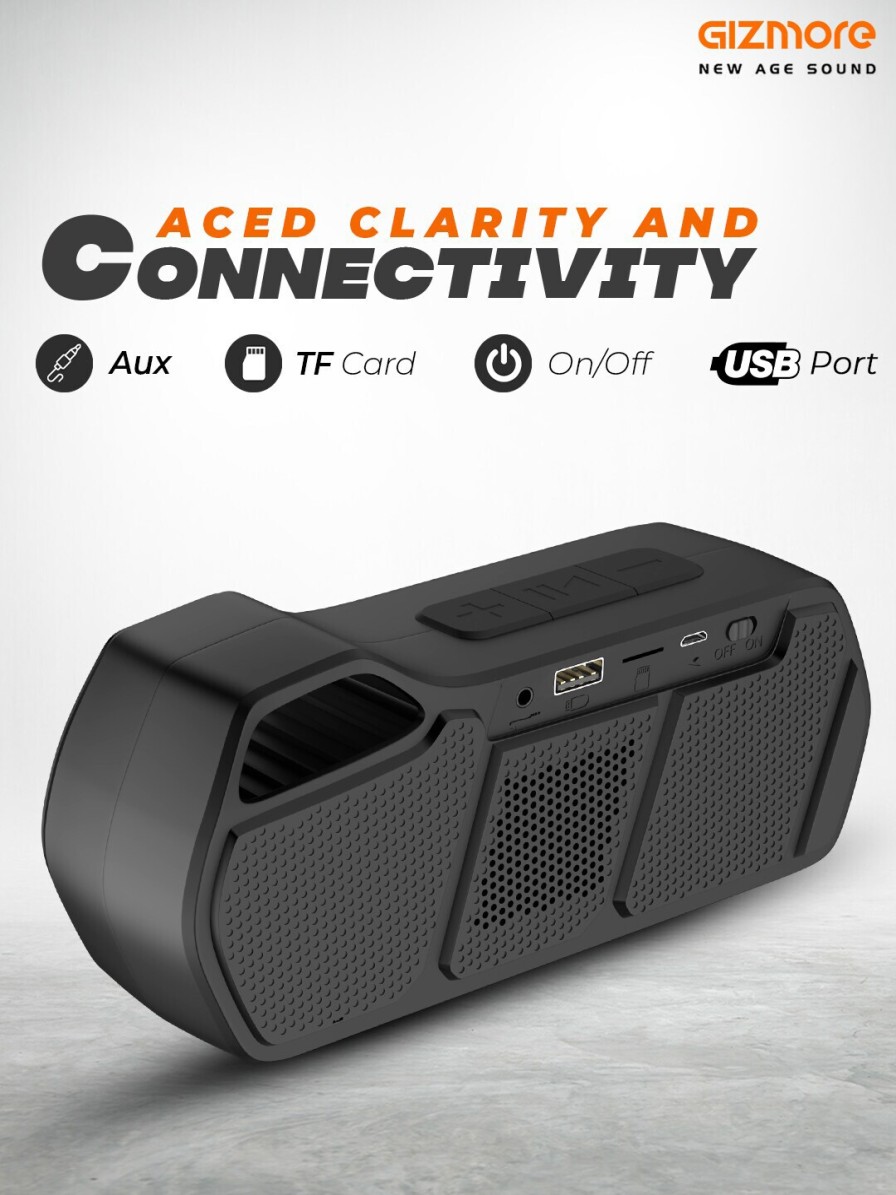 Men GIZMORE Speakers | Buy Gizmore Black Giz Ms508 8 Watt Music Buddy Portable Bt Speaker With Tws Function - Accessories For Unisex