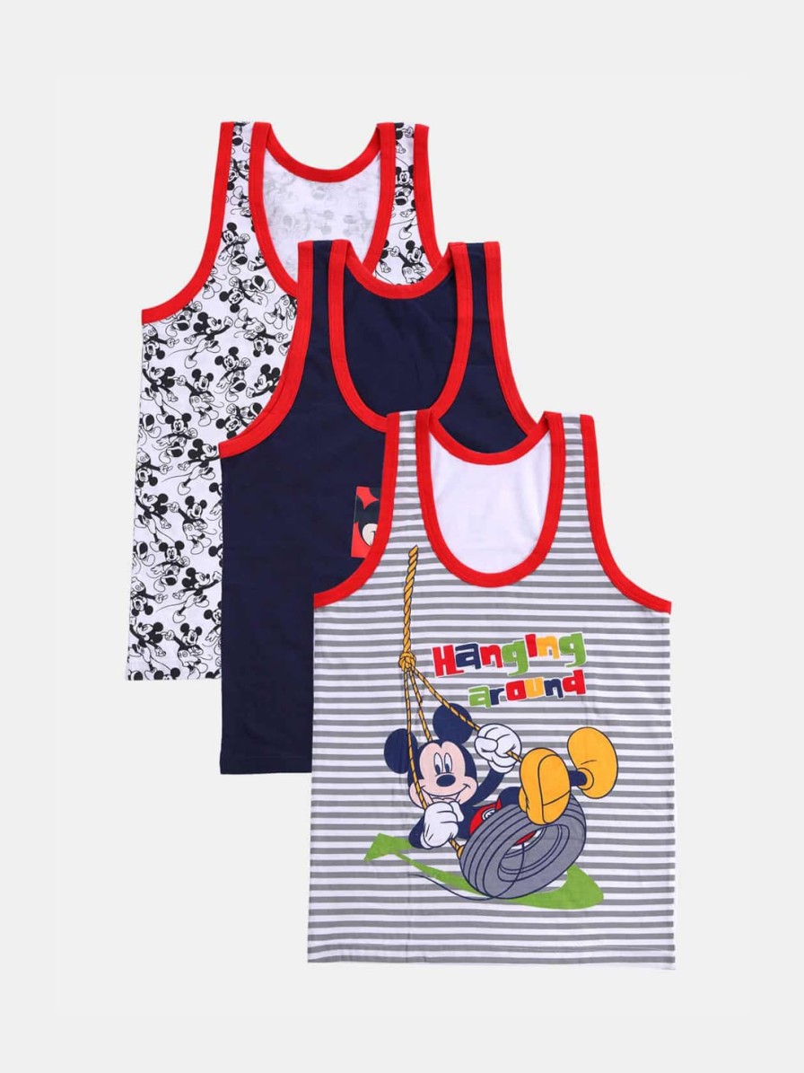 Kids Bodycare Kids Innerwear & Thermals | Buy Bodycare Kids Boys Pack Of 3 Assorted Mickey & Friends Innerwear Vests Kia9305 Pk001 - Apparel For Boys