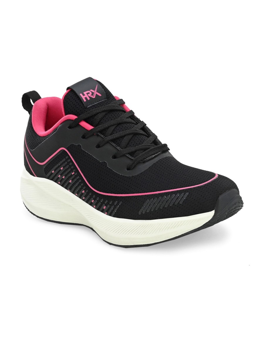 Women HRX by Hrithik Roshan Sports Shoes & Floaters | Buy Hrx By Hrithik Roshan Women Black And Pink Memory Foam Non Marking Running Shoes - Footwear For Women