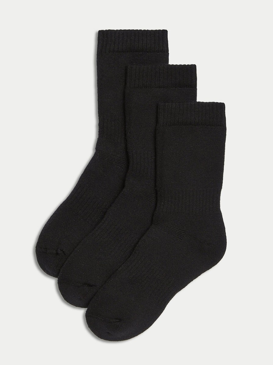 Kids Marks & Spencer Socks | Buy Marks & Spencer Boys Pack Of 3 Self Design Above Ankle Length Socks - Accessories For Boys