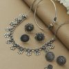 Women Sangria Fashion Jewellery | Buy Sangria Silver Plated Oxidized Jewellery Set - Accessories For Women