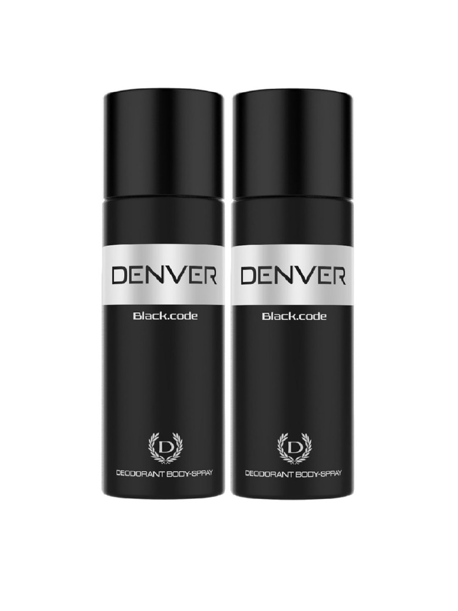 Men Denver Deodorants | Buy Denver Men Set Of 2 Black Code Deodorant Body Sprays 200Ml Each - Personal Care For Men