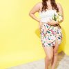 Women Berrylush Curve Skirts & Palazzos | Buy Berrylush Curve White Floral Printed Pencil Mini Skirt - Apparel For Women